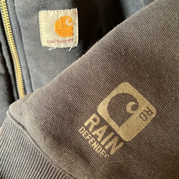 CARHARTT Size 3X RainDefernder Thrashed Paint-Splotch Zipper Down Casual Hoodie - Picture 16 of 16